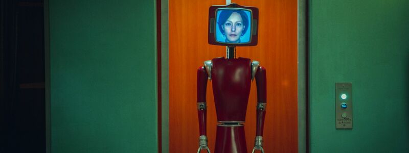 Roboter Cassandra (Lavinia Wilson) stammt aus einer anderen Zeit. - Foto: Sasha Ostrov/Netflix/dpa