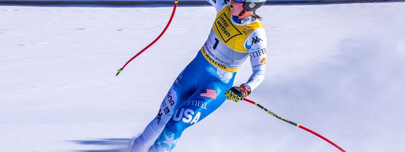 Shiffrins US-Teamkollegin Breezy Johnson gewann am Samstag Abfahrts-Gold. - Foto: Jens Büttner/dpa