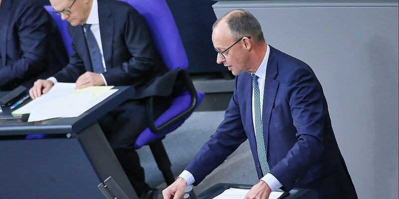 Olaf Scholz und Friedrich Merz am 11.02.2025 - Foto: über dts Nachrichtenagentur