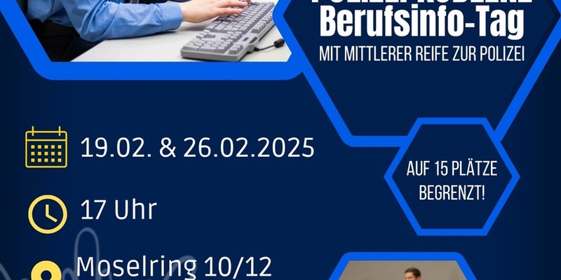 POL-PPKO: Berufsinfo-Tag bei der Polizei Koblenz: Letzte Plätze sichern! - Foto: presseportal.de
