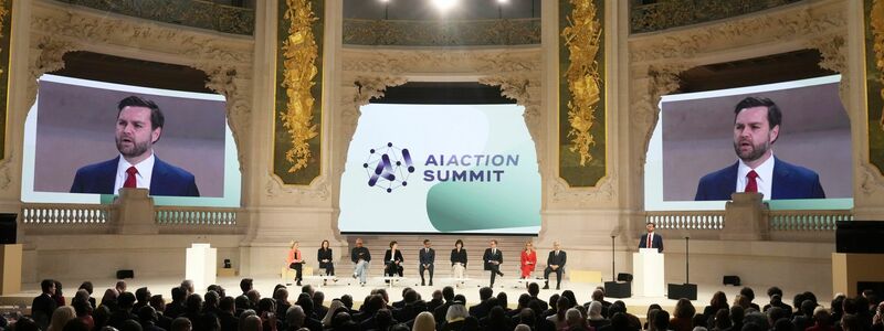 US-Vizepräsident J.D. Vance spricht während des Aktionsgipfels für künstliche Intelligenz in Paris. - Foto: Michel Euler/AP/dpa