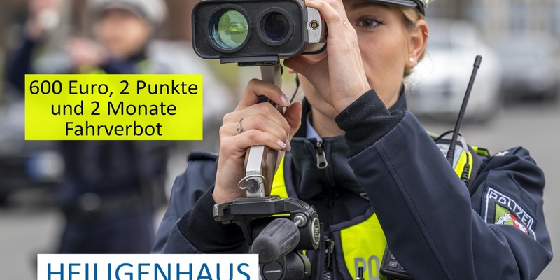 POL-ME: 600 Euro, zwei Punkte und zwei Monate Fahrverbot: BMW-Fahrer fährt 65 km/h zu schnell - Heiligenhaus - 2502039 - Foto: presseportal.de