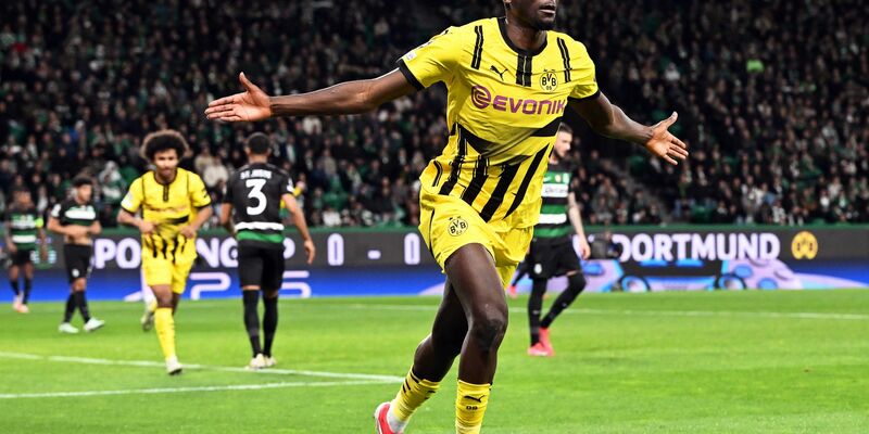 Die Spieler von Borussia Dortmund feiern nach dem Spiel mit den Fans - Foto: Federico Gambarini/dpa