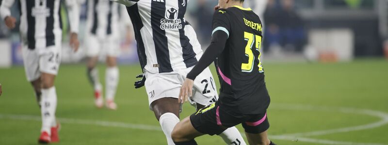 Juventus Turin und der Ex-Frankfurter Randal Kolo Muani (l) können auf das Achtelfinale hoffen. - Foto: Nderim Kaceli/Ipa Sport / Ipa-Ag/LiveMedia/IPA/dpa