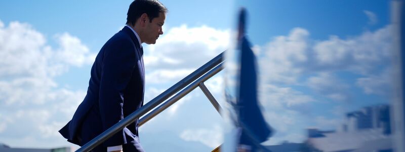 US-Außenminister Rubio reist zur Sicherheitskonferenz in München und im Anschluss in den Nahen Osten.  - Foto: Mark Schiefelbein/Pool AP/AP/dpa