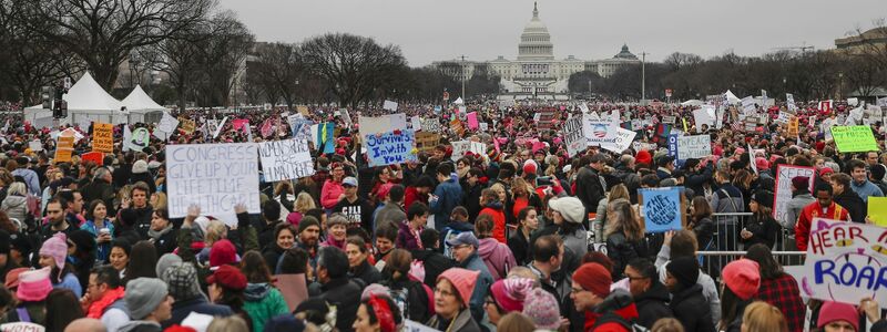 Nach Trumps erster Amtseinführung gingen landesweit Millionen von Menschen auf die Straße. (Archivbild) - Foto: John Minchillo/AP/dpa