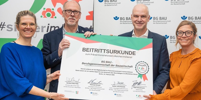 #sicherimDienst: BG BAU Mitglied im Netzwerk #sicherimDienst - Foto: presseportal.de