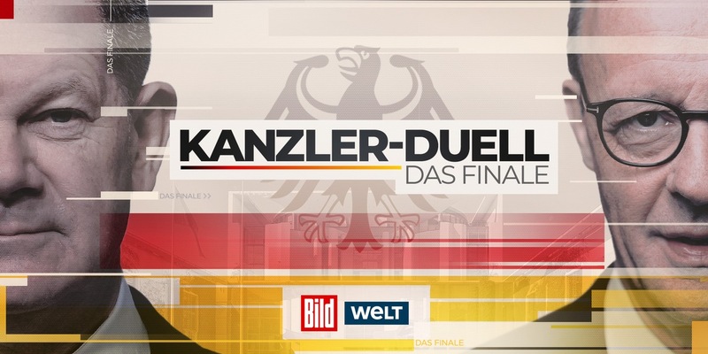 Katja Burkard und Jörg Pilawa analysieren zusammen mit Paul Ronzheimer und Robin Alexander das Kanzlerduell bei BILD und WELT / Am 19.2.2025 ab 20.15 Uhr bei WELT TV, BILD.de sowie der BILDsmartTV-App - Foto: presseportal.de