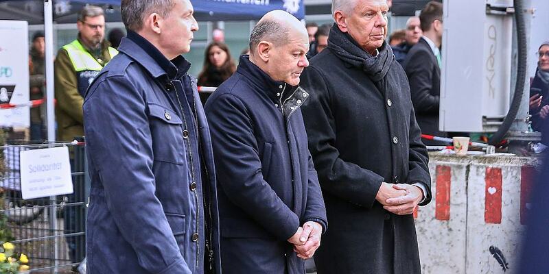 Wissing, Scholz und Reiter am Anschlagsort in München - Foto: über dts Nachrichtenagentur