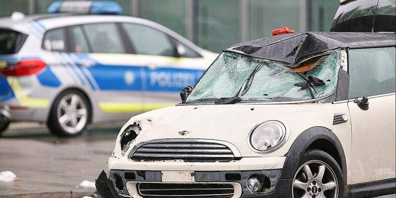 Tatfahrzeug nach Autoattacke in München am 13.02.2025 - Foto: über dts Nachrichtenagentur