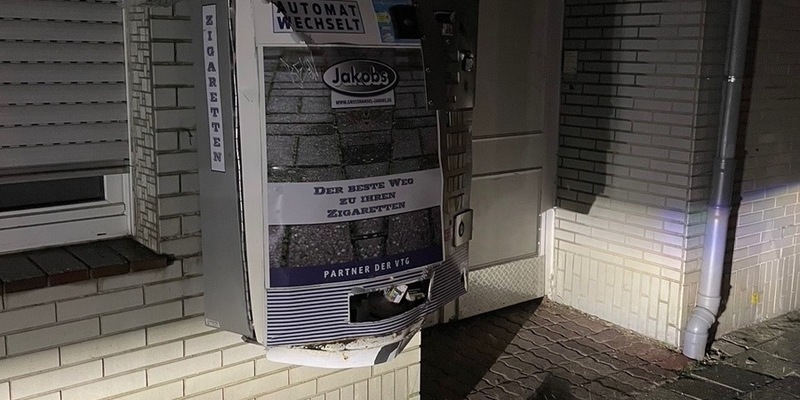 POL-AC: Unbekannte sprengen Zigarettenautomaten - Foto: presseportal.de