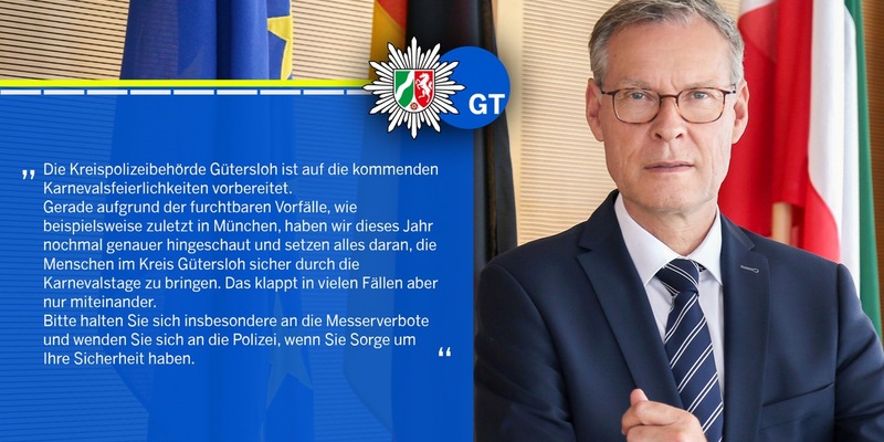 POL-GT: Deutliche Hinweise der Polizei zu den Karnevalstagen im Kreis Gütersloh - Foto: presseportal.de