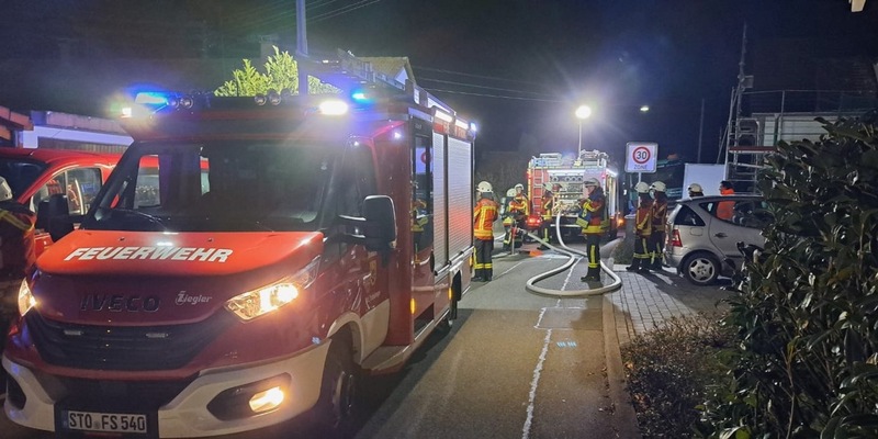 FW Stockach: Gemeldeter Gebäudebrand - Foto: presseportal.de