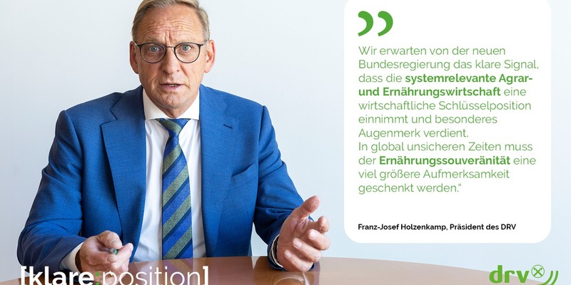 Nach der Bundestagswahl: DRV fordert zügige Sondierungen und Koalitionsverhandlungen / Präsident Holzenkamp: Deutschland braucht schnelle Richtungsentscheidungen - Foto: presseportal.de