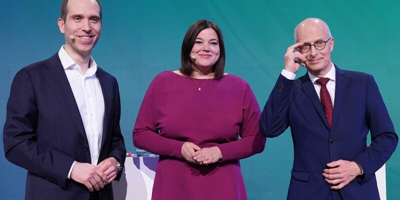 Sie treten bei der Bürgerschaftswahl als Kandidaten zum Bürgermeister an: Dennis Thering für die CDU, Katharina Fegebank für die SPD und Peter Tschentscher für die SPD. (Archivbild) - Foto: Marcus Brandt/dpa