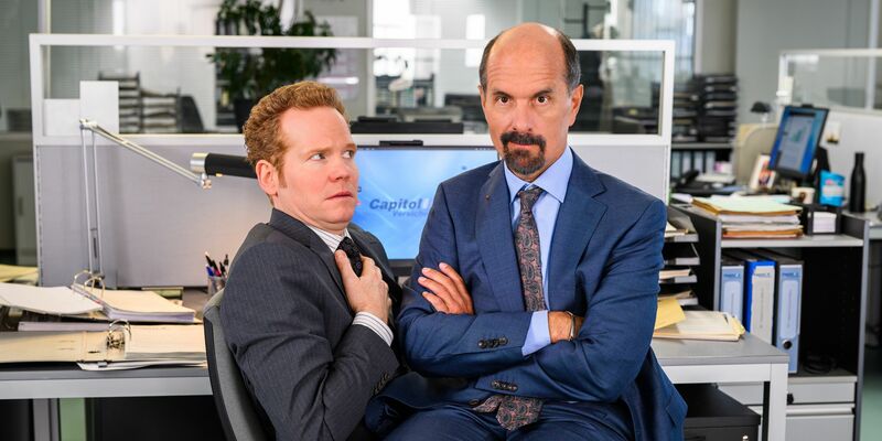 Bernd Stromberg (Christoph Maria Herbst) soll Ende 2025 sein Unwesen auf der Leinwand treiben. (Handout) - Foto: Willi Weber/Made For Film/dpa