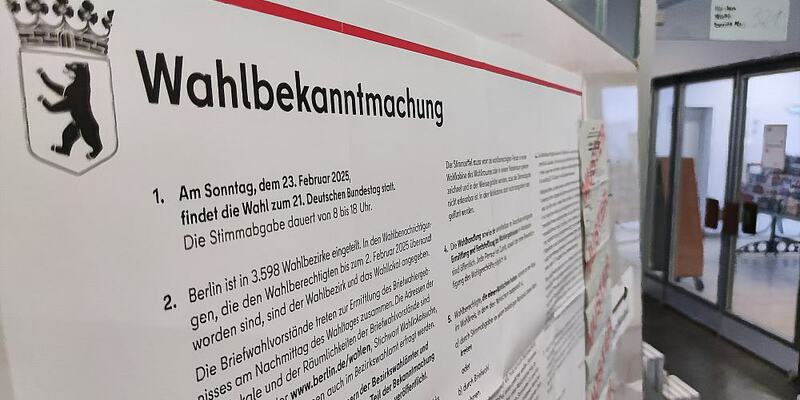 Wahllokal bei Bundestagswahl 2025 am 23.02.2025 - Foto: über dts Nachrichtenagentur