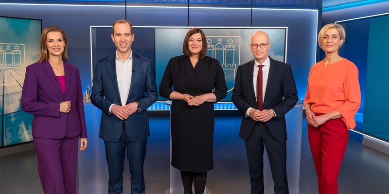 NDR Diskussion zur Hamburger Bürgerschaftswahl: SPD, Grüne und CDU debattieren über Probleme der Stadt - Foto: presseportal.de