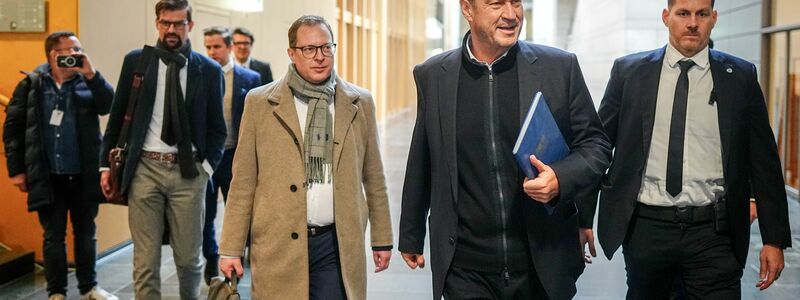 Für die Union traf unter anderem der CSU-Vorsitzende Markus Söder ein.  - Foto: Kay Nietfeld/dpa