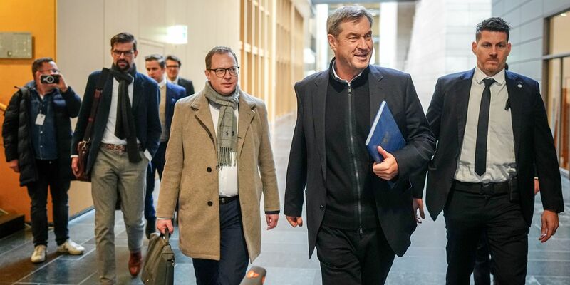 Für die Union traf unter anderem der CSU-Vorsitzende Markus Söder ein.  - Foto: Kay Nietfeld/dpa