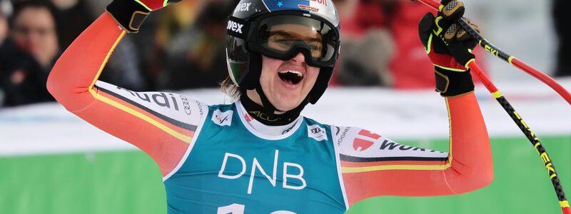 Am Freitag Zweite, am Samstag Erste: Emma Aicher brilliert beim Weltcup in Kvitfjell. - Foto: Marco Trovati/AP/dpa