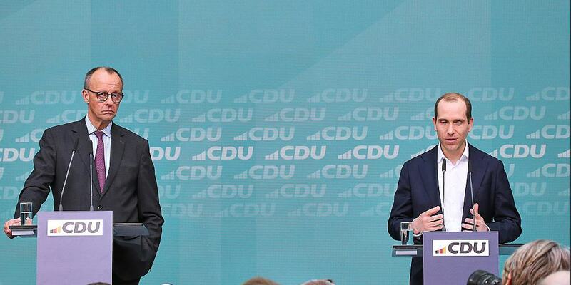 Friedrich Merz und Dennis Thering am 03.03.2025 - Foto: über dts Nachrichtenagentur