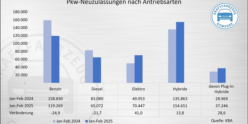 Trotz Anstieg im Februar bekräftigt Kfz-Gewerbe E-Auto-Förderbedarf - Foto: presseportal.de