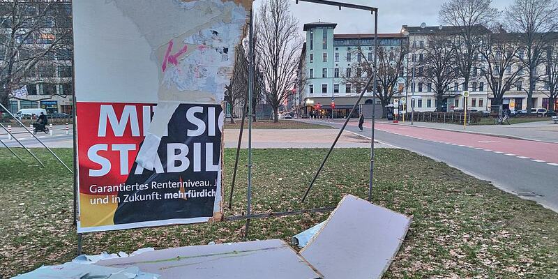 Zerstörtes SPD-Wahlplakat (Archiv) - Foto: über dts Nachrichtenagentur
