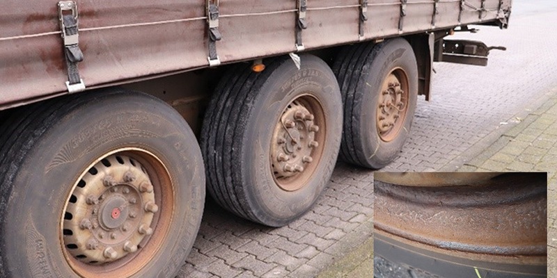 POL-MS: Massive Bremsenmängel am LKW und Auflieger festgestellt - Weiterfahrt untersagt - Foto: presseportal.de