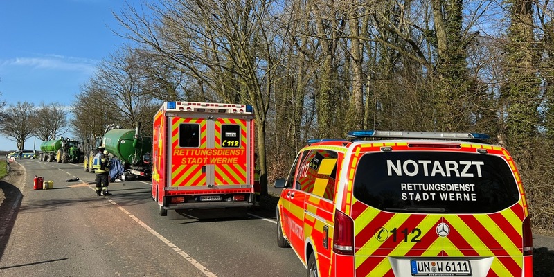 FW-WRN: Tödlicher Verkehrsunfall auf der Südkirchener Straße - Foto: presseportal.de