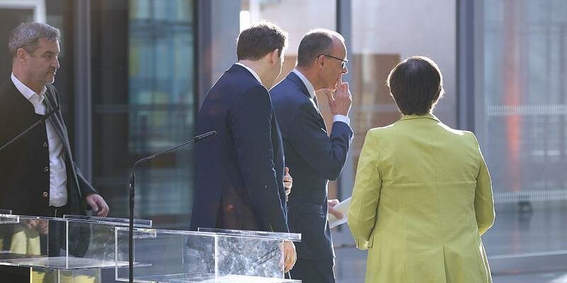 Markus Söder, Lars Klingbeil, Friedrich Merz, Saskia Esken am 08.03.2025 - Foto: über dts Nachrichtenagentur