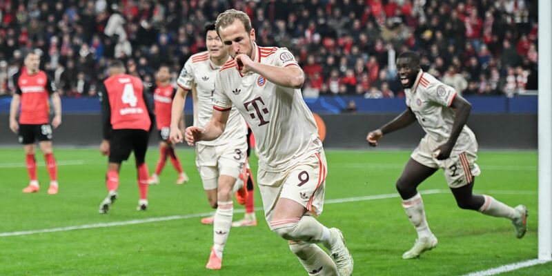 Harry Kane besiegte Bayer Leverkusen mit vier Scorerpunkten in zwei Spielen fast im Alleingang. - Foto: Fabian Strauch/dpa