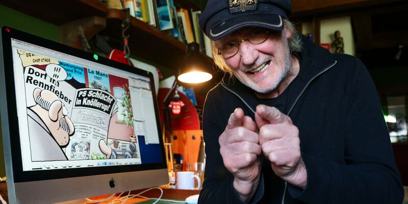 Comiczeichner Rötger Feldmann («Brösel») wird 75 Jahre alt. (Foto Produktion) - Foto: Frank Molter/dpa