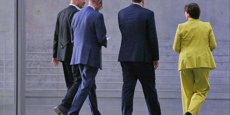 Markus Söder, Friedrich Merz, Lars Klingbeil, Saskia Esken am 08.03.2025 - Foto: über dts Nachrichtenagentur