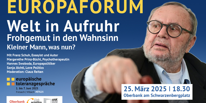 Franz Schuh im DRF-Europaforum - Foto: Denk.Raum.Fresach über pressetext.de