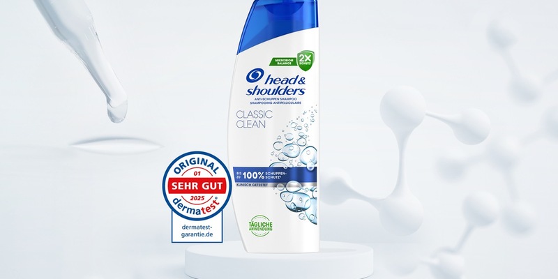 Sehr gute Hautverträglichkeit bestätigt: Head & Shoulders Classic Clean erhält Dermatest® Garantie Siegel - Foto: presseportal.de