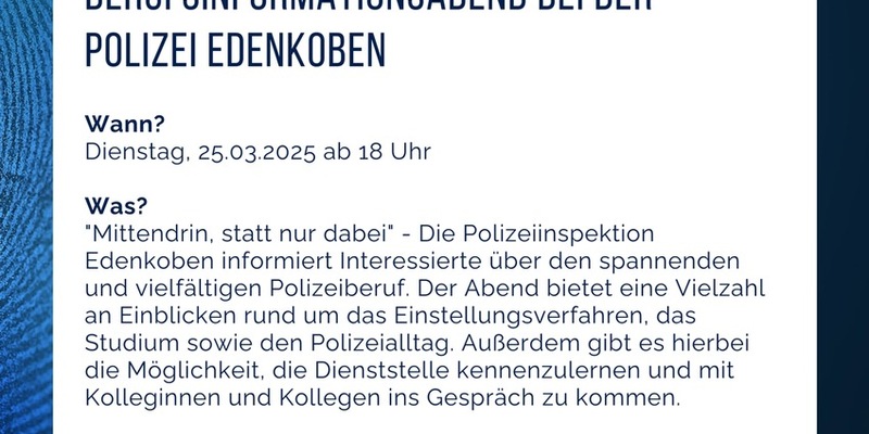 POL-PDLD: Infoabend bei der Polizei Edenkoben - Foto: presseportal.de