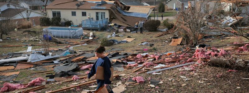 Zerstörung nach dem Sturm. - Foto: Robert Cohen/St. Louis Post-Dispatch/AP/dpa