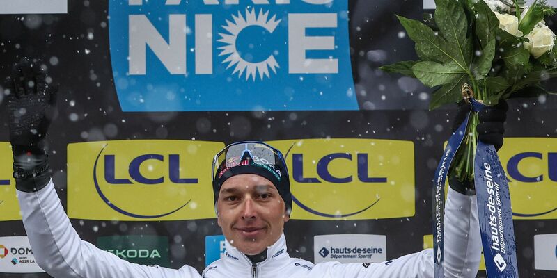 Florian Lipowitz hat bei Paris-Nizza seinen Aufstieg in die Weltspitze fortgesetzt. - Foto: Anne-Christine Poujoulat/AFP/dpa