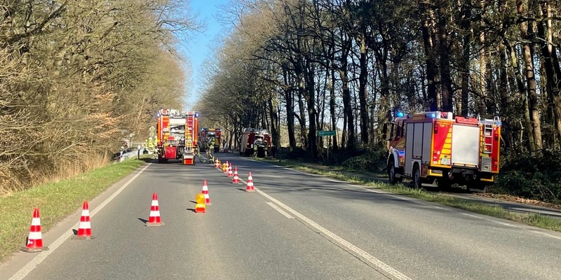 FW Hünxe: Verkehrsunfall mit zwei beteiligten PKWs - Foto: presseportal.de