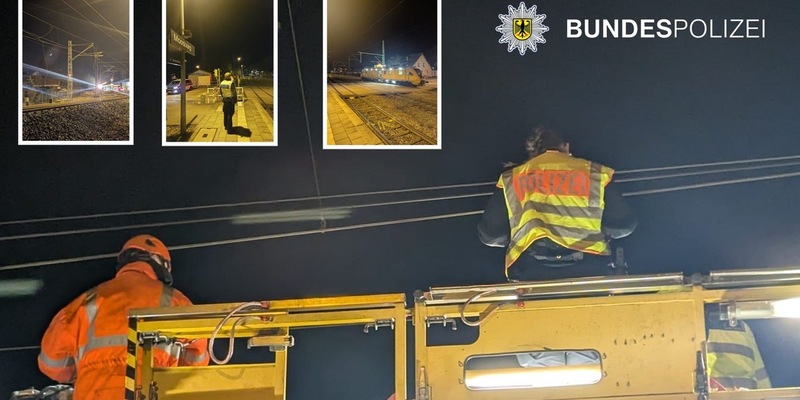 Bundespolizeidirektion München: Tragseil der Bahnoberleitung gerissen - Foto: presseportal.de