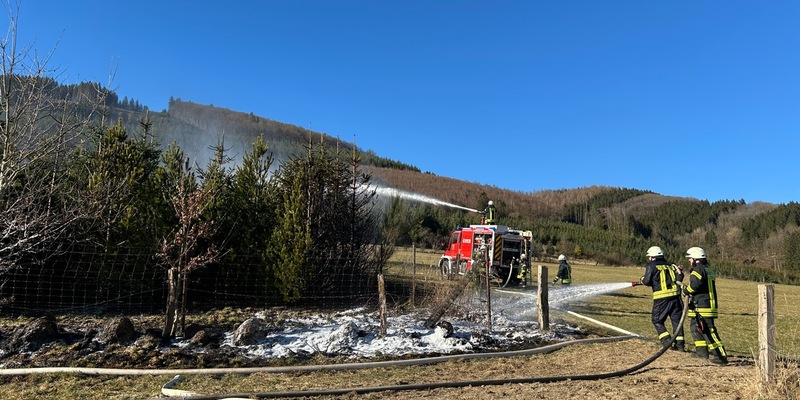 FW-OE: Erster Waldbrand des Jahres für die Feuerwehr Lennestadt - Foto: presseportal.de