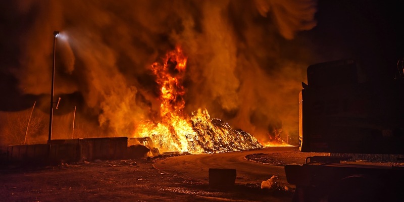 LPI-EF: Brand in der Deponie - Foto: presseportal.de