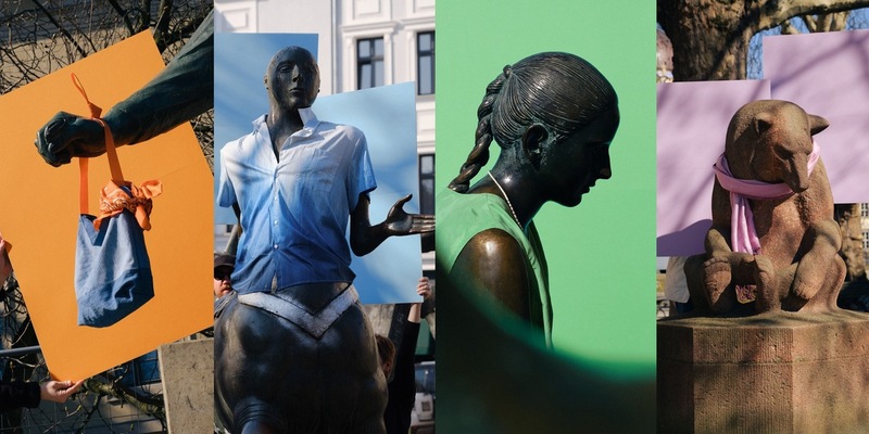 Große Kunst wirbt für große Idee: Berlins Skulpturen in echt nachhaltiger Mode - Foto: presseportal.de