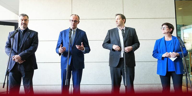 Die Spitzenverhandler trafen sich in der SPD-Zentrale. - Foto: Michael Kappeler/dpa