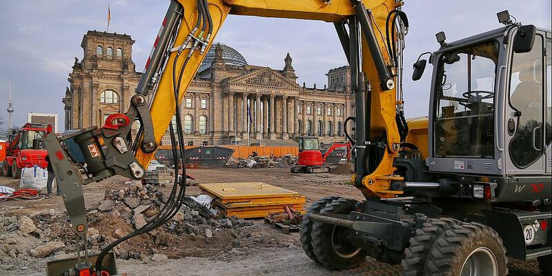 Baustelle vor Deutschem Bundestag am 24.03.2025 - Foto: über dts Nachrichtenagentur