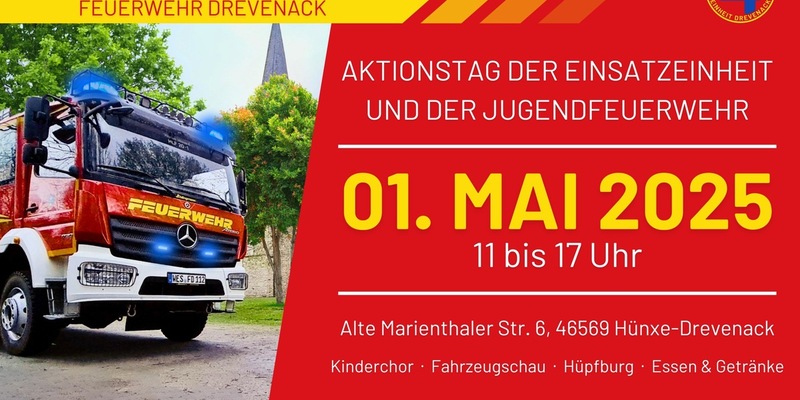 FW Hünxe: Brandschutztag der Einheit Drevenack am 1. Mai 2025 - Foto: presseportal.de