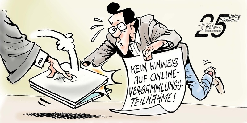 Nur virtuell dabei / Eigentümer muss Online-Teilnahme an Versammlung aktiv einfordern - Foto: presseportal.de