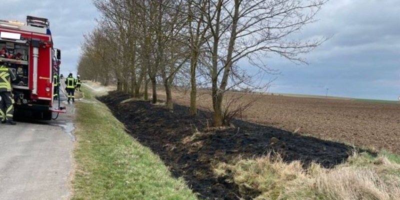 LPI-NDH: Böschung in Brand - Zeugen gesucht - Foto: presseportal.de