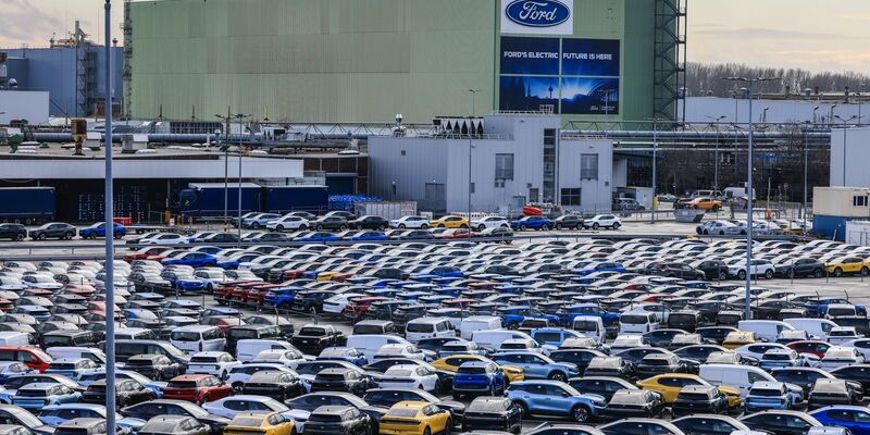 Da stehen sie, die neuen Elektroautos von Ford. Doch die Nachfrage nach ihnen ist schwach. - Foto: Oliver Berg/dpa